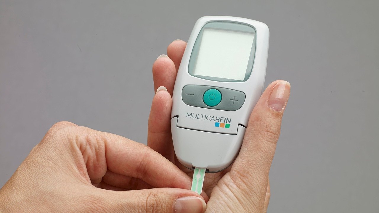 continuous glucose monitor sensor on arm