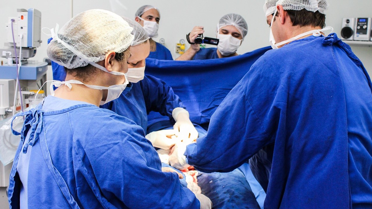 operating room cesarean surgery team