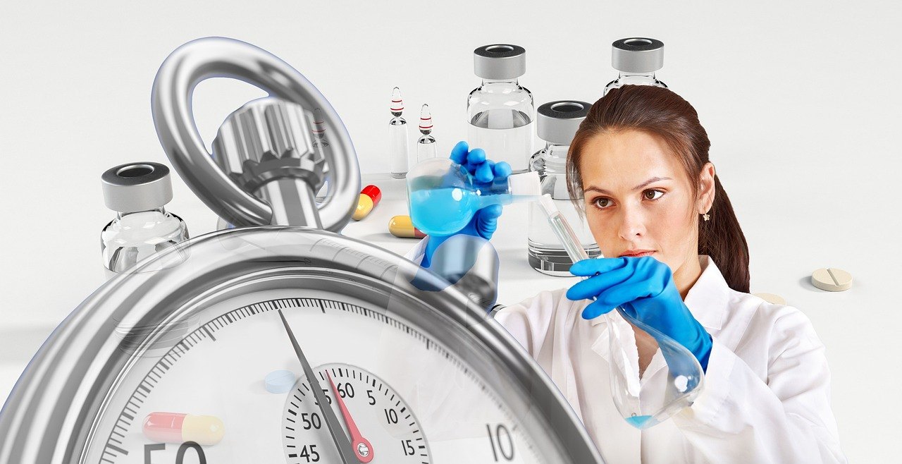 laboratory vaccine vials research