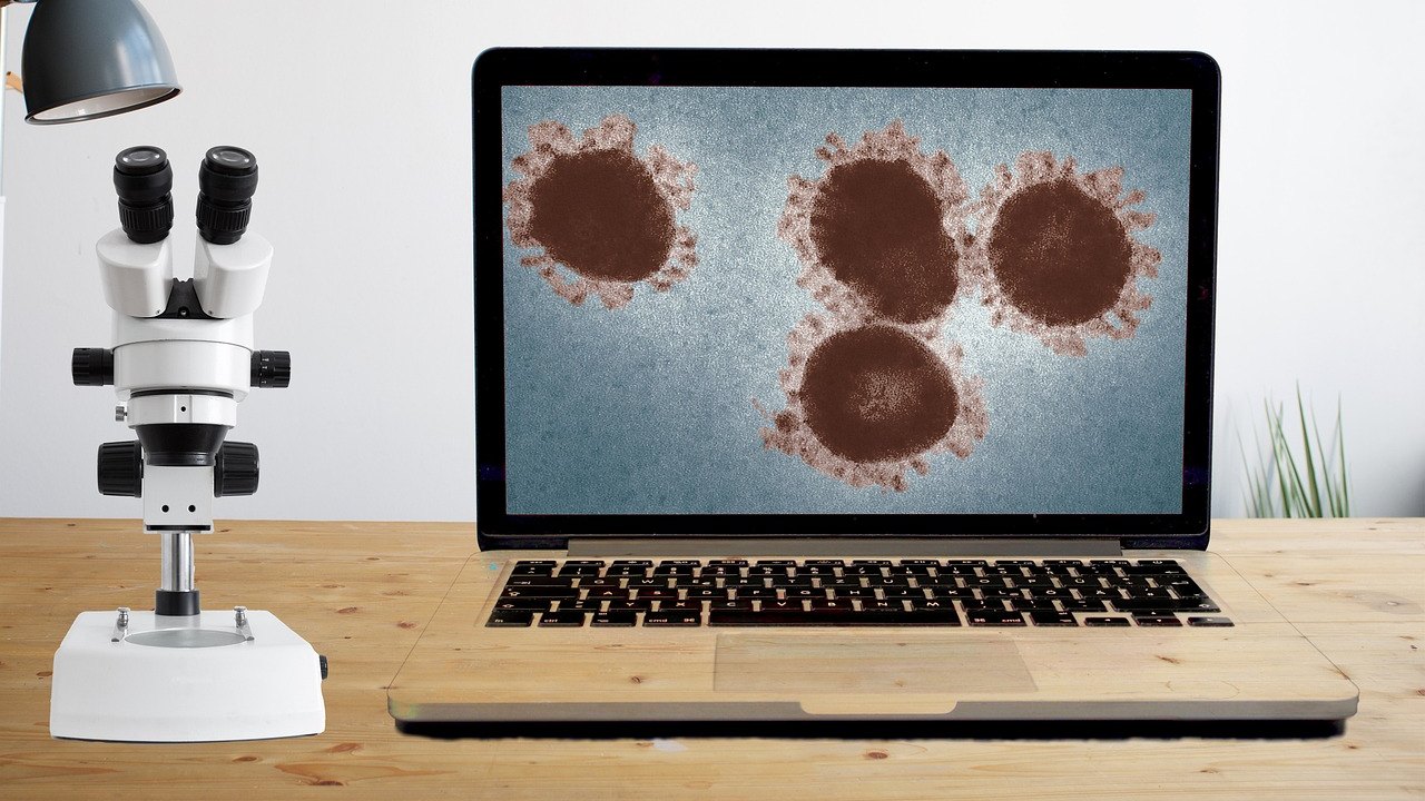 virus laboratory research microscope